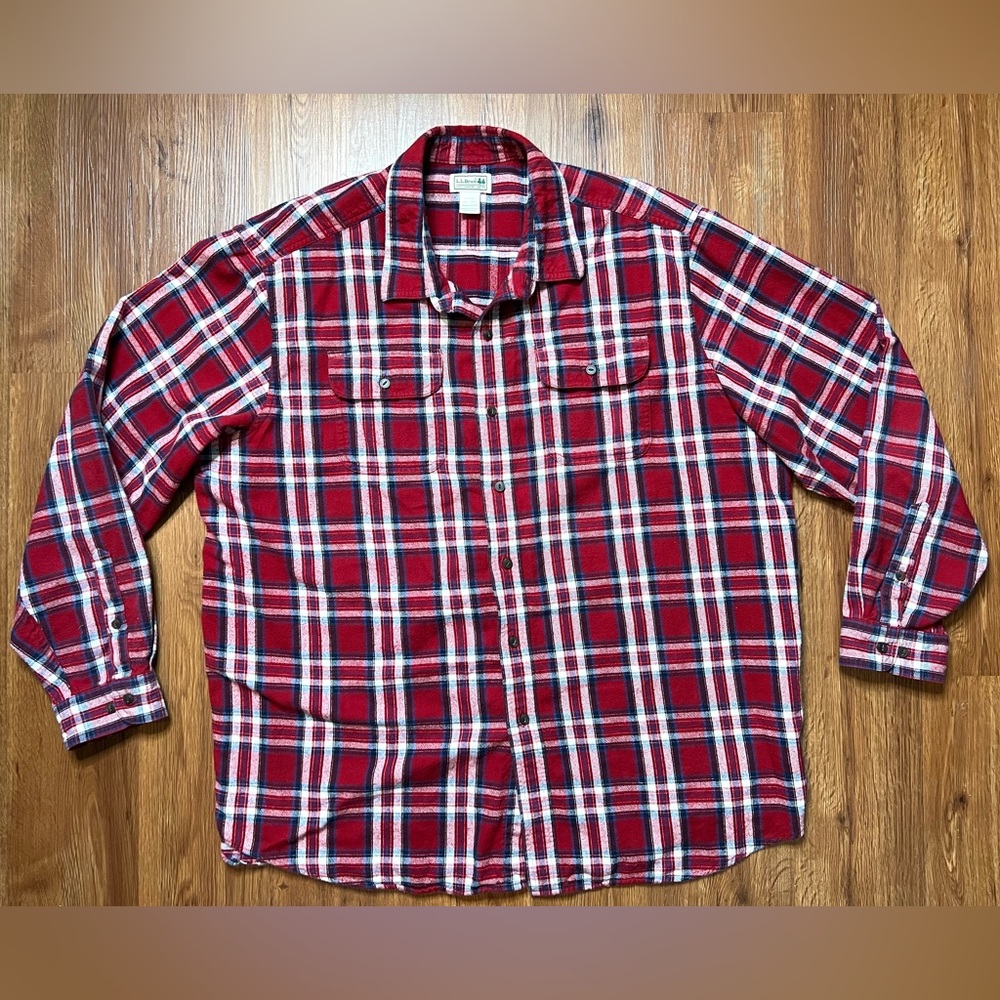 LL Bean Flannel Button‎ Up